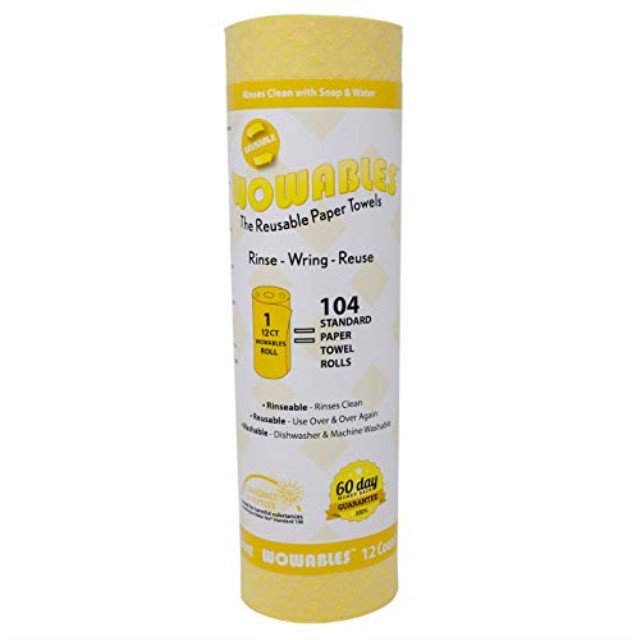 Wowables The Reusable Paper Towel 12 Sheets of Reusable and Washable