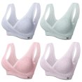 thumbnail image 1 of LAST CLANCE SALE! 4 Pack Nursing Sleep Bra Breastfeeding Bras Wireless Maternity Wide Band Shoulder Straps Bra, 42/95BCD, 1 of 15