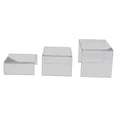 thumbnail image 1 of 3pcs Square Acrylic Clear Display Stands Showcase Set Jewelry Makeup Holder, 1 of 10