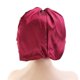thumbnail image 2 of Gorro de pavo Gorro de pelo largo suave y elástico Gorro de pelo sedoso transpirable grande para dormir (rojo vino), 2 of 5