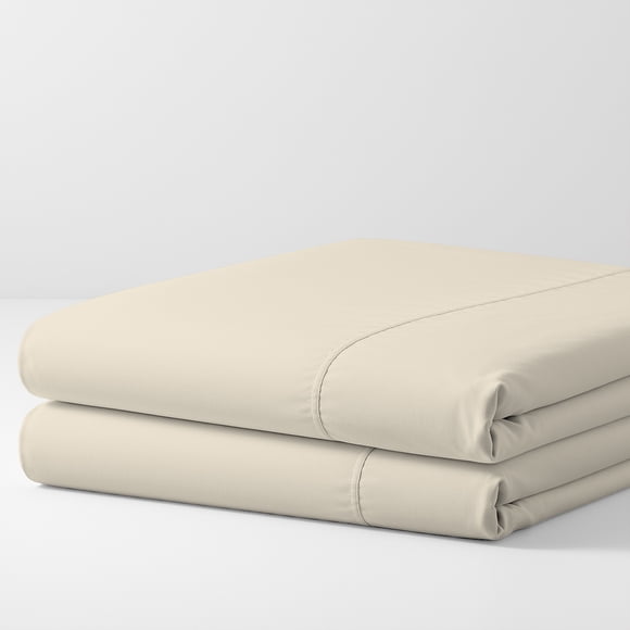 100% Cotton Percale Pillowcases Cool & Crisp Standard Ivory by Color Sense