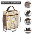 thumbnail image 3 of Botanical Insulated Lunch Bag Box Men Reusable Lunch Tote Bag Waterproof Lunch Tote Portable Bag Work Camping, 3 of 6