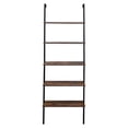 thumbnail image 4 of KAAYEE 71in Wall-Mounted Bookshelf,5-Tier Wood Ladder Shelf,Rustic Open Storage Rack for Home Office, 4 of 6