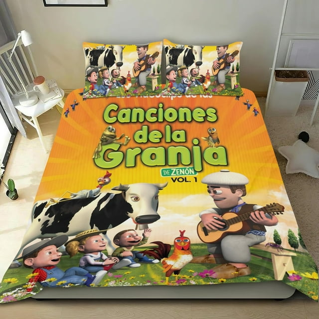 La Granja de Zenón Conjunto de sábanas temático, trío de piezas, cómodo y amigable con la piel, diseño único, regalo de decoración para el hogar para familiares, amigos y fans,140cm *210cm
