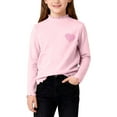 thumbnail image 2 of Dlentnea Girls Mock Neck Long Sleeve Slim Shirt Tops Lightweight Knit Soft Casual Trendy Base Layer Tee, 2 of 5