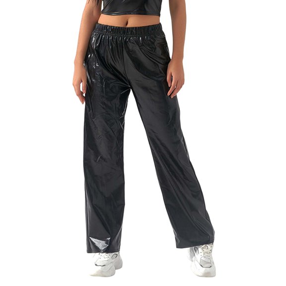 Vividxx Women's Pants Leisure High Street Design Gradient High Waist Straight Pants Soft Comfy Loose Fit Slacks Trousers Loose Fit Beach Trousers