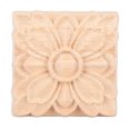 thumbnail image 3 of YAHHU 4Pcs Aplique Tallado Cuadrado de Madera para Decoración de Muebles y Puertas, 3 of 9
