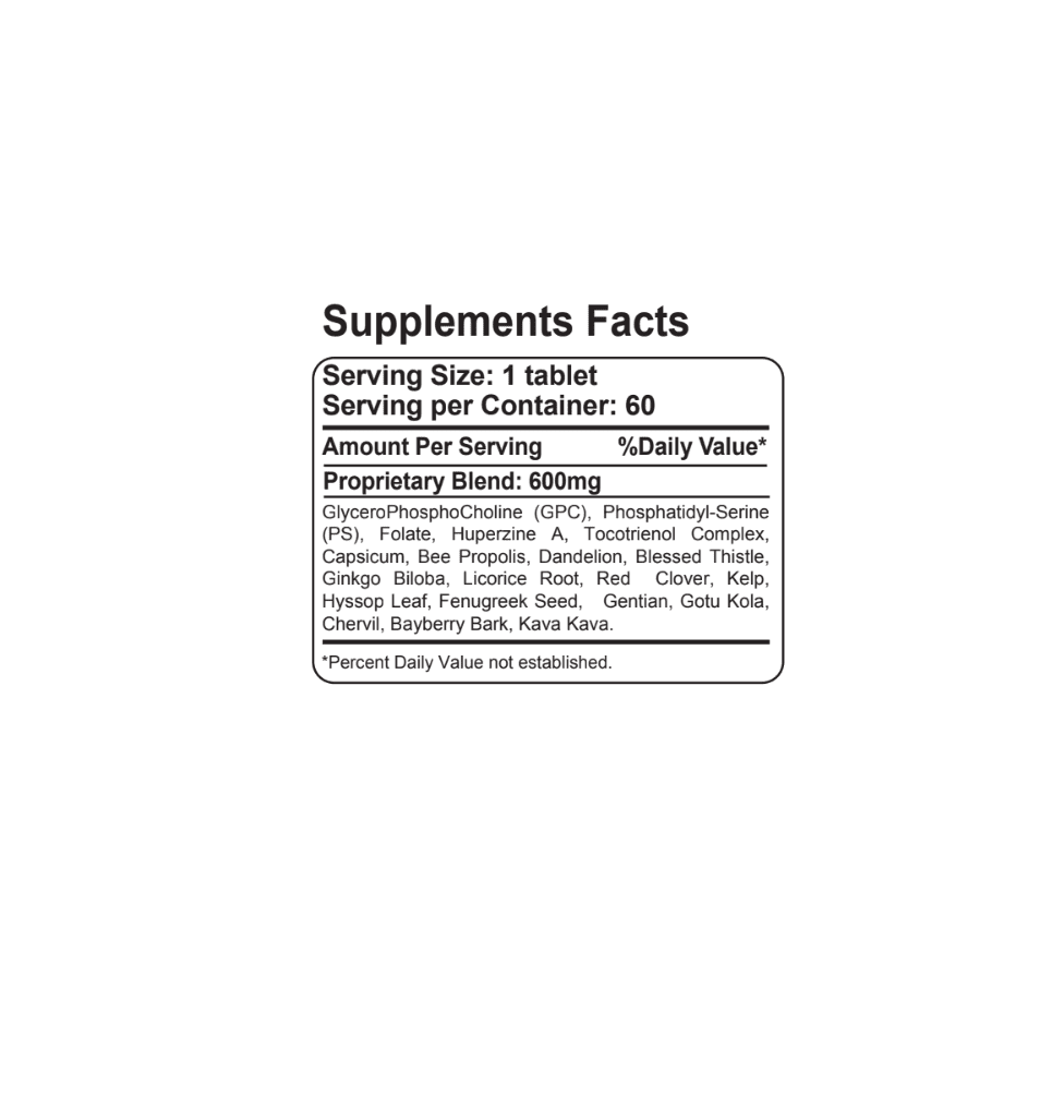 Neuro K 100% Natural Dietary Supplement, 60 Tablets