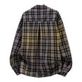 thumbnail image 3 of BiZtdJrK Long Sleeve Plaid Shirt for Men Casual Button Down Collared Dress Shirts Christmas Shacket Jacket, Black, XXXXXL, 3 of 4