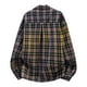 thumbnail image 3 of Blusa y camisa de manga larga con cuello vuelto para hombre, blusa informal a cuadros a la moda con botones y cuello vuelto, blusa de poliéster para hombre, 3 of 3