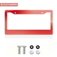 thumbnail image 2 of 1Pack License Plate Frames with Red Gradient Solid Color Pattern Design Includes Screws & Caps Full Accessories Included Size 6. 3x12. 2inch(16x31cm), 2 of 8