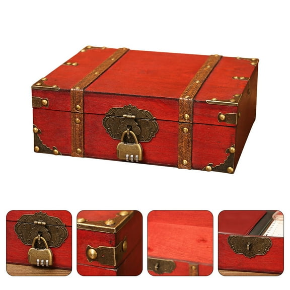 Red Storage Box for Home Use Made of Plastic for Jewelry and Small Ornaments Organizing