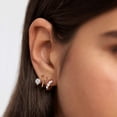thumbnail image 2 of Pendientes Obidos con forma de ilusión chapados en oro de 14 quilates para mujer, 2 of 5