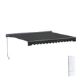 thumbnail image 5 of Semi-Cassette Motorized LED Luxury Patio Awning - 13 x 10 Ft - Onyx Black - Moroccan Collection, 5 of 7