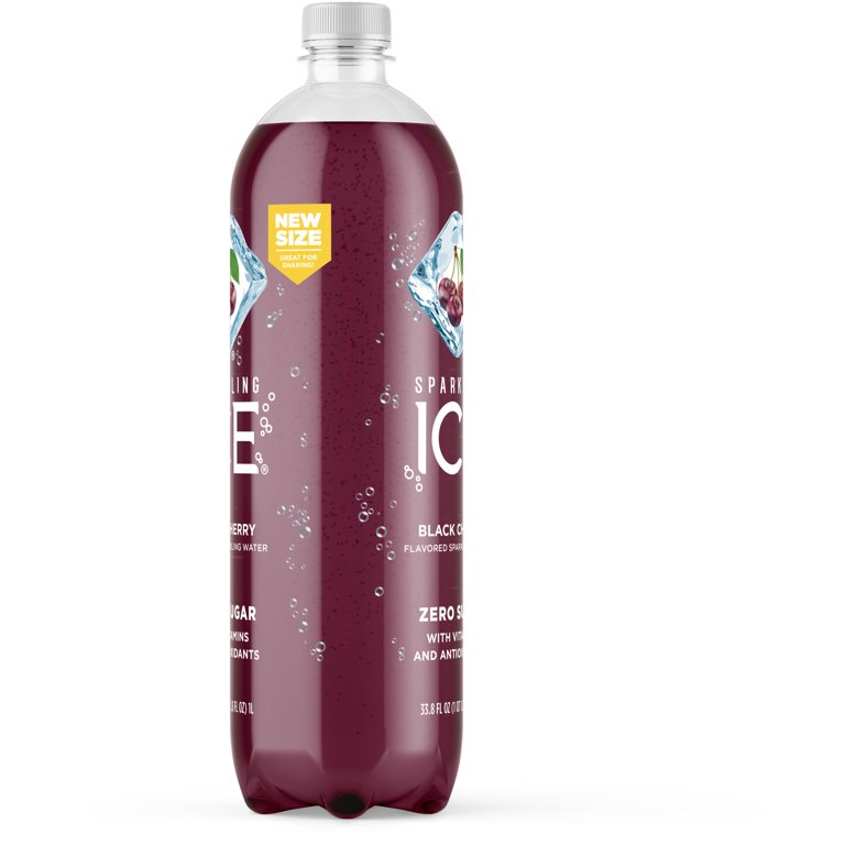 Sparkling Ice Zero Sugar Flavored Sparkling Water, Black Cherry 1L