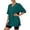 Dark Green, variant on Womens Oversized Workout T Shirts Short Sleeve V Neck Side Slit T-Shirt Summer Casual Basic Tee Tops Loose Fit