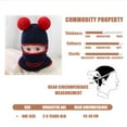 thumbnail image 2 of Toddler Winter Hat with Scarf 2 in 1 Toddler Warm Windproof Knit Hood Hat for Christmas Kids Beanie Balaclave, 2 of 7