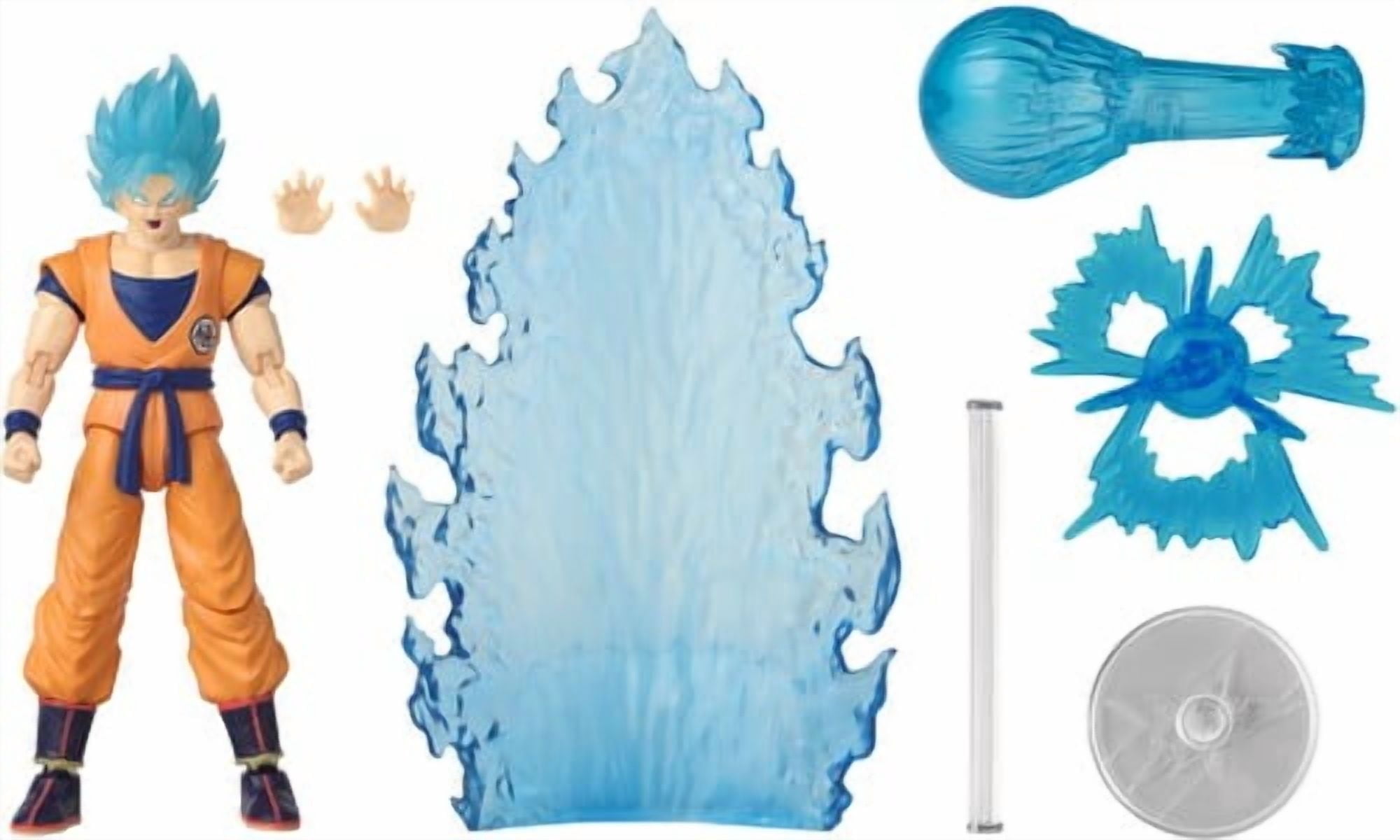 Dragon Stars Series - Dragon Ball Super - Super Saiyan Blue Goku, Power Up Pack 6.5" Action Figure Set