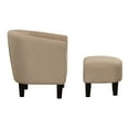 thumbnail image 6 of Convenience Concepts Take a Seat Churchill Accent Chair with Ottoman, Tan Fabric, 6 of 10