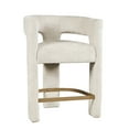 thumbnail image 6 of Gwen Modern Luxury Jacquard Fabric Upholstered Boucle Sculpture Counter Stool, 6 of 8