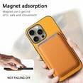 thumbnail image 6 of Wallet Case for iPhone 16 Plus, Classic PU Leather Removable Magnetic Card Back Slot Anti-falling Anti-drop Shockproof Protective Phone Case Cover for iPhone 16 Plus, Yellow, 6 of 11