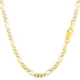 thumbnail image 1 of Collier Chaîne Figaro en Or Jaune 14k, 3.0mm, 16 Pouces, 1 of 1
