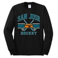 thumbnail image 2 of Wild Bobby City of San Jose Hockey Fantasy Fan Sports Men's Long Sleeve Shirt, Black, XX-Large, 2 of 5