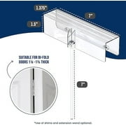 Safety Innovations Deluxe Bi-Fold Door Lock with Extension Wands for Childproofing, Clear, 2 Piece