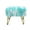 Blue turquoise, variant on Home Soft Things Jacquard Faux Fur Ottoman - Grey - 19"x12.5"x17"