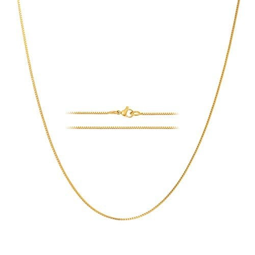 Gold Chain Men, Gold Box Chain, 24K Gold Chain, Box Chain, Womens Necklace