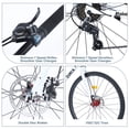 thumbnail image 6 of LuckyNote 700C 7 Speed Hybrid Bike, Steel Frame, Dual Disc Brakes, 700×32C Tires, for Men Women City Commuting, 6 of 8