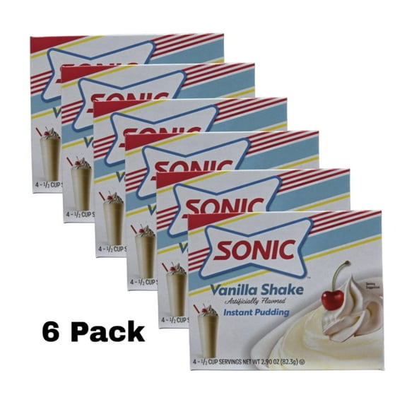 (6 Pack) Sonic Instant Pudding Vanilla Shake, 2.90 oz