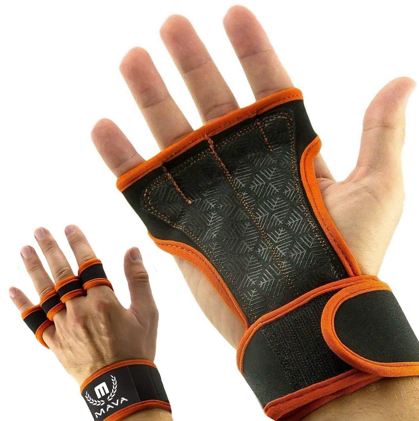 Mava Sports Cross Training Gloves Wrist Support Fitness Bright Orange Small
