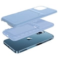 thumbnail image 4 of for Cute iPhone 12 Case for Women with Credit Card Holder & Hidden Mirror, Two Layer Shockproof Heavy Duty Protection Cover Protective Wallet Case for iPhone 12, Blue, 4 of 7