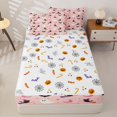 thumbnail image 4 of Manfei Cartoon Halloween Zipper Full Size Comforter Sets with Fitted Sheet and 2 Pillowcases,Minimalist Bat Zipper Bedding Set,Halloween Reversible,4-Piece, 4 of 7