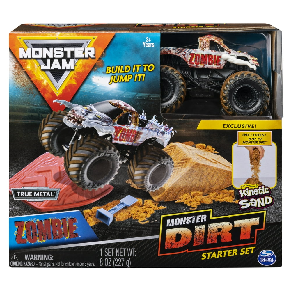 Monster Jam, Zombie Monster Dirt Starter Set, Featuring 8oz of Monster