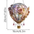 thumbnail image 3 of Clearance! Solar Hot Air Balloon Flickering Flame Pendant Acrylic Outdoor Hanging Light for Garden Patio Porch Yard Holiday Party Decor, 3 of 4