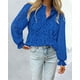 thumbnail image 5 of Blusa de Encaje Azul con Mangas Abullonadas para Mujer PRETTYGARDEN XXL, 5 of 7
