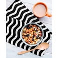 thumbnail image 3 of Black Moire Ombre Kitchen Dish Towels for Drying Dishes Set of 2, Water Ripple Stripe Farmhouse Waffle Weave Microfiber Hand Tea Bathroom Towels Quick Dry & Absorbent Towel 12x12, 3 of 7