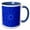Blue/White, variant on 3drose, Geometrical Hypnotic Circular Burst Mosaic Pattern Background Design, 11oz Two-tone Blue Mug