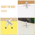 thumbnail image 2 of MOVTOTOP Airplane Shaped Metal Push Pins for Home Use Silver Color 24 Pieces 0.5 Inches, 2 of 8