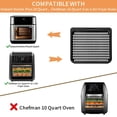 thumbnail image 3 of Air Fryer Cooking Tray for Instant Vortex Plus10 Quart Chefman 12 Quart, 2 PCS Food Grade Nonstick Replacement Rack Parts Grill Pan Crisper Plate, 3 of 7