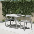 thumbnail image 2 of COSCO Outdoor/Indoor Stacking Resin Chair with Ribbon Back, 2-Pack, Gray, 2 of 13