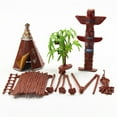 thumbnail image 4 of 13pcs/Set Native Plastic Indian Tribes Model American Art Figure for Doll Toy (Size: 7 for Cm), 4 of 7