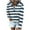 Navy, variant on IROINNID Women's Long Sleeve Hoodie Mid-Length Stripes Stylish Pullover Tops Sweatshirt, Gray