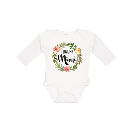 

Inktastic I Love my Mimi- flower circle Boys or Girls Long Sleeve Baby Bodysuit