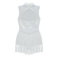 thumbnail image 4 of iiniim Girls Kids Shinny Rhinestone Tassel Jazz Latin Dancewear Lyrical Dress Age 6-16 White 14, 4 of 7