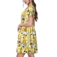 thumbnail image 2 of Balery Garden Honeybee Gnomes Vestidos sueltos de manga corta para mujer, vestidos de verano 2025, vestidos casuales de corte A con vuelo., 2 of 6