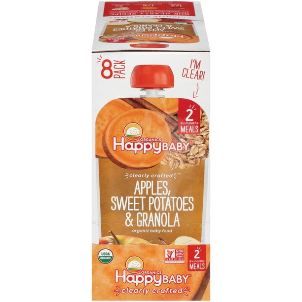(8 Pouches) Happy Baby Organic Clearly Crafted, Baby Food ...