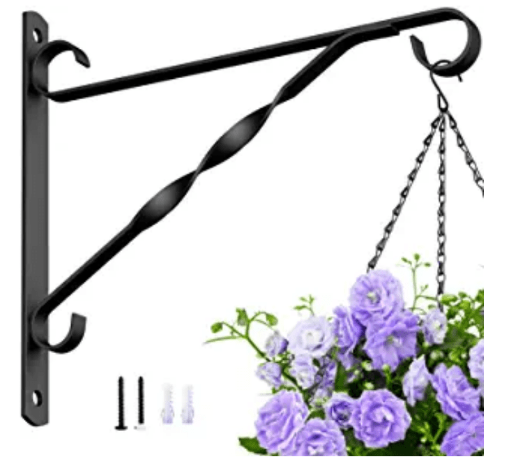 Jiayi Hook for Plant 2 Pack 12 inch Hook Hanging Plant Robust for Hanging Baskets of Plants Decorative Hook for Wrought Iron Lantern Fence Holder for Feeder